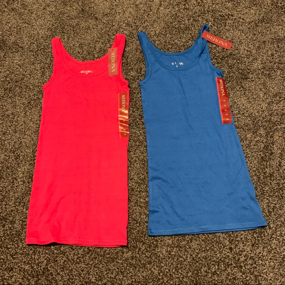 NWT Blue and Pink Basics Tank Tops (2)